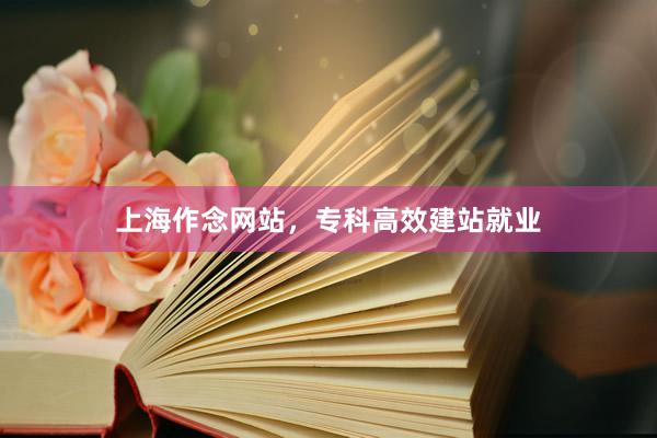 上海作念网站，专科高效建站就业